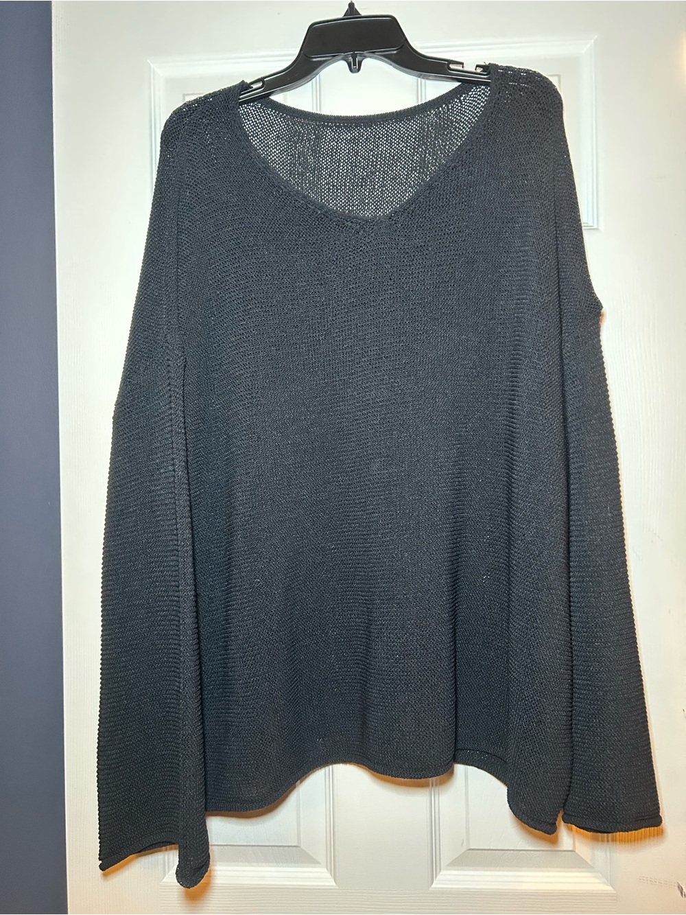 Black Women's Knit Sweater - Classic Long Sleeve